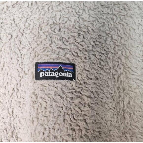 Patagonia Shroom Taupe Hooded Fleece Kangaroo Pocket Pullover Jacket - Picture 10 of 12